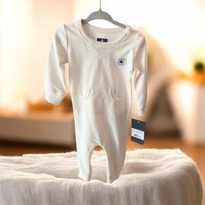 Converse Cream Kids Footie One Piece 9M